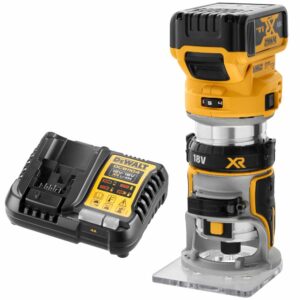 Аккумуляторный вертикальный фрезер DEWALT DCW604P1, 18 В, 25500 об/мин, 55 мм, с АКБ 5 Ач и ЗУ (DCW604P1N-XJ), арт. DCW604P1N-XJ
