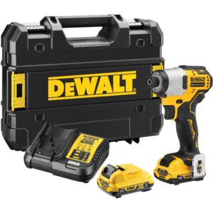 Аккумуляторный шуруповерт DEWALT DCF801D2, 12 В, 163 Нм, 3600 уд/мин, с 2 АКБ 2 Ач и ЗУ, в кейсе TSTAK (DCF801D2-QW), арт. DCF801D2-QW