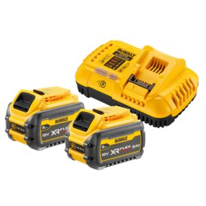 Набор DEWALT DCB118X2: 2 АКБ FLEXVOLT DCB547, Li-Ion, 18/54 В, 9/3 Ач и быстрое зарядное устройство DCB118, 18/54 В, 8 А, арт. DCB118X2-QW