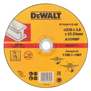 Круг отрезной по металлу DEWALT DT42601Z, INDUSTRIAL, (230 x 22.2 x 3.0 мм), арт. DT42601Z-QZ