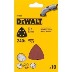 Шлифлисты дельта перфорированные DEWALT DT3095, 93 мм, 240 G, 10 шт., арт. DT3095-QZ