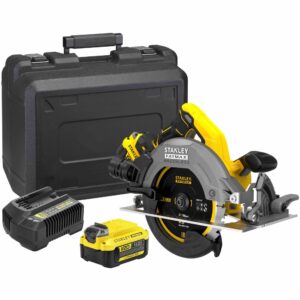 Аккумуляторная дисковая пила STANLEY FATMAX SFMCS500M2K, 18 В, 165 мм, 4000 об/мин, с 2 АКБ 4 Ач и ЗУ, в кейсе (SFMCS500M2K-QW), арт. SFMCS500M2K-QW