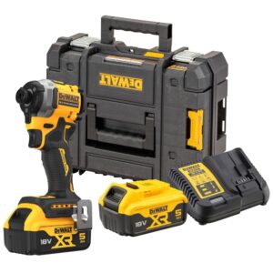Аккумуляторный шуруповерт DEWALT DCF850P2T, 18 В, 206 Нм, 3800 уд/мин, с 2 АКБ 5 Ач и ЗУ, в кейсе TSTAK (DCF850P2DWST1-70703), арт. DCF850P2DWST1-70703