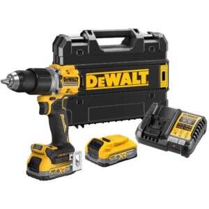 Ударная дрель-шуруповерт DEWALT DCD805S2T, 18 В, 2000 об/мин, 34000 уд/мин, с 2 АКБ 3.5 Ач и ЗУ, в кейсе TSTAK (DCD805S2T-QW), арт. DCD805S2T-QW