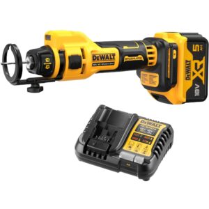 Аккумуляторный фрезер для гипсокартона DEWALT DCE555P1, 18 В, 26000 об/мин, с АКБ 5 Ач и ЗУ (DCE555P1N-XJ), арт. DCE555P1N-XJ