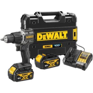 Ударная дрель-шуруповерт DEWALT DCD100P2T, 18 В, 1650 об/мин, 28050 уд/мин, с 2 АКБ 5 Ач и ЗУ, в кейсе TSTAK (DCD100P2T-QW), арт. DCD100P2T-QW