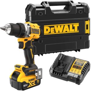 Аккумуляторная дрель-шуруповерт DEWALT DCD800P1T, 18 В, 2000 об/мин, с АКБ 5 Ач и ЗУ, в кейсе TSTAK (DCD800P1NT-XJ), арт. DCD800P1NT-XJ