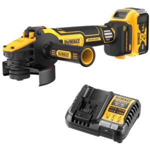 Аккумуляторная угловая шлифмашина DEWALT DCG409VSP1, 18/54 В, 125 мм, 9000 об/мин, с АКБ 5 Ач и ЗУ (DCG409VSP1N-XJ), арт. DCG409VSP1N-XJ
