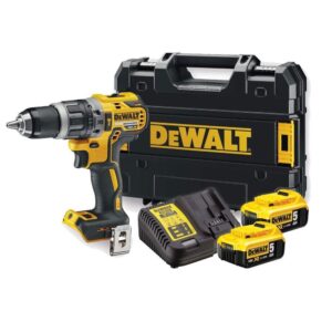 Ударная дрель-шуруповерт DEWALT DCD796P2, 18 В, 2000 об/мин, 34000 уд/мин, с 2 АКБ 5 Ач и ЗУ, в кейсе (DCD796P2-QW), арт. DCD796P2-QW