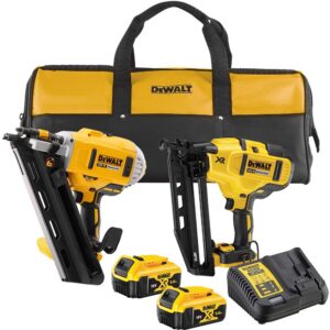 Аккумуляторный набор DEWALT DCK2046P2, 18 В: гвоздезабивной DCN692 + шпилькозабивной DCN660 пистолеты, с 2 АКБ 5 Ач и ЗУ, в сумке, арт. DCK2046P2-QW