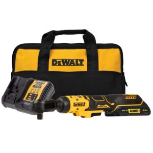 Аккумуляторный угловой гайковерт DEWALT DCF512D1, с трещоткой, 18 В, 95 Нм, 250 об/мин, с АКБ 2 Ач и ЗУ, в сумке (DCF512D1-QW), арт. DCF512D1-QW