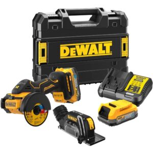 Аккумуляторная отрезная машина DEWALT DCS438E2T, 18 В, 76 мм, 20000 об/мин, с 2 АКБ 1.7 Ач и ЗУ, в кейсе TSTAK (DCS438E2T-QW), арт. DCS438E2T-QW