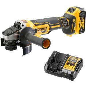 Аккумуляторная угловая шлифмашина DEWALT DCG405P1, 18 В, 125 мм, 9000 об/мин, с АКБ 5 Ач и ЗУ (DCG405P1N-XJ), арт. DCG405P1N-XJ