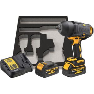 Аккумуляторный гайковерт DEWALT DCF900P2G, 18 В, 1898 Нм, 2200 уд/мин, с 2 АКБ 5 Ач и ЗУ, в чехле (DCF900P2G-QW), арт. DCF900P2G-QW