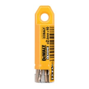 Сверло DEWALT DT4919, по металлу COBALT 5%, 2.5 x 57 x 30 мм, 10 шт., арт. DT4919-QZ