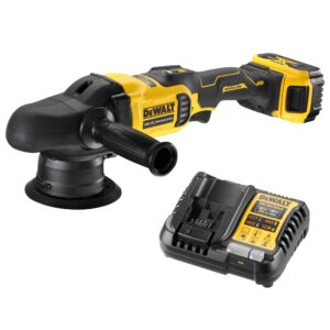 Аккумуляторная полировальная машина DEWALT DCM848P1, 18 В, 125 мм, 5500 кол/мин, с АКБ 5 Ач и ЗУ (DCM848P1N-XJ), арт. DCM848P1N-XJ