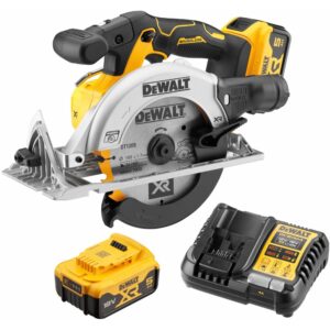 Аккумуляторная дисковая пила DEWALT, 18 В, 165 мм, 4950 об/мин, с 2 АКБ 5 Ач и ЗУ, арт. DCS565P2
