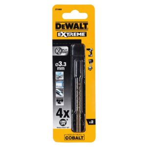 Сверло DEWALT DT4960, по металлу COBALT 5%, 3.3 x 65 x 36 мм, 2 шт., арт. DT4960-QZ