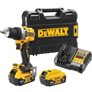 Аккумуляторная дрель-шуруповерт DEWALT DCD800P2, 18 В, 2000 об/мин, с 2 АКБ 5 Ач и ЗУ, в кейсе TSTAK (DCD800P2-QW), арт. DCD800P2-QW