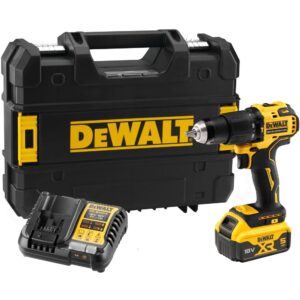 Ударная дрель-шуруповерт DEWALT DCD709P1T, 18 В, 1650 об/мин, 28050 уд/мин, с АКБ 5 Ач и ЗУ, в кейсе TSTAK (DCD709P1NT-XJ), арт. DCD709P1NT-XJ
