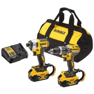Аккумуляторный набор DEWALT, 18 В: ударная дрель-шуруповерт DCD796 + шуруповерт DCF887, с 2 АКБ 5 Ач и ЗУ, в сумке, арт. DCK266P2LR