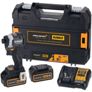 Шуруповерт DEWALT McLaren Limited Edition DCF85MM2T, 18 В, 205 Нм, 3800 уд/мин, с 2 АКБ 4 Ач и ЗУ, в кейсе TSTAK (DCF85MM2T-QW), арт. DCF85MM2T-QW