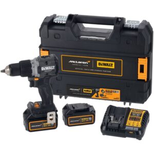 Ударная дрель-шуруповерт DEWALT McLaren Limited Edition DCD85MP2T, 18 В, 2000 об/мин, с 2 АКБ 5 Ач и ЗУ, в кейсе TSTAK, арт. DCD85MP2T-QW