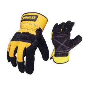 Рабочие перчатки Dewalt, усиленная 2-я кожаная ладонь, кожаный ремешок на костяшке, размер L, арт. DPG41L