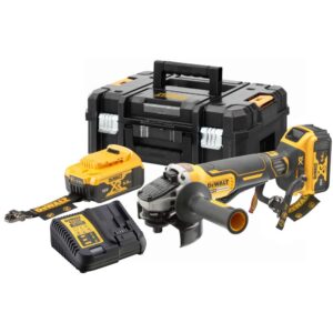 Аккумуляторная угловая шлифмашина DEWALT DCG406P2LRT, 18 В, 125 мм, 9000 об/мин, с 2 АКБ 5 Ач и ЗУ, в кейсе TSTAK (DCG406P2LRT-QW), арт. DCG406P2LRT-QW