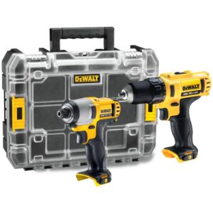 Набор DEWALT: аккумуляторная дрель-шуруповерт DCD710, 10.8 В, и аккумуляторный ударный шуруповерт DCF815, 12 В, без АКБ и ЗУ, в кейсе, арт. DCK211