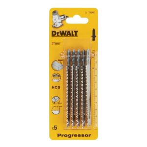 Пилка для лобзика DEWALT DT2057, по дереву из высокоуглеродистой стали, HCS, 116 x 91 x 2-3 x 65 мм, T234X, 5 шт., арт. DT2057-QZ