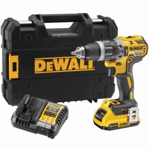 Ударная дрель-шуруповерт DEWALT DCD796D1T, 18 В, 2000 об/мин, 34000 уд/мин, с АКБ 2 Ач и ЗУ, в кейсе TSTAK (DCD796D1NT-XJ), арт. DCD796D1NT-XJ