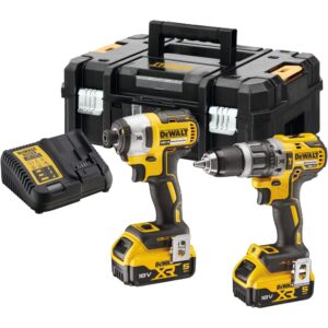 Аккумуляторный набор DEWALT DCK266P2T, 18 В: ударная дрель-шуруповерт DCD796 + шуруповерт DCF887, 2 АКБ 5 Ач и ЗУ, в кейсе TSTAK, арт. DCK266P2T-QW