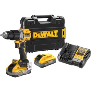 Ударная дрель-шуруповерт DEWALT DCD805H2T, 18 В, 2000 об/мин, 34000 уд/мин, с 2 АКБ 5 Ач и ЗУ, в кейсе TSTAK (DCD805H2T-QW), арт. DCD805H2T-QW