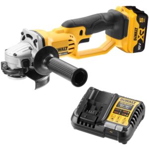 Аккумуляторная угловая шлифмашина DEWALT DCG412P1, 18 В, 125 мм, 7000 об/мин, с АКБ 5 Ач и ЗУ (DCG412P1N-XJ), арт. DCG412P1N-XJ