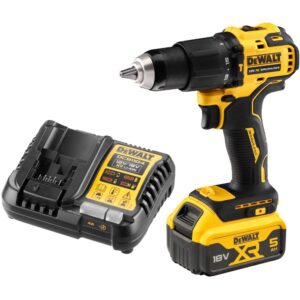 Аккумуляторная дрель-шуруповерт DEWALT DCD709P1, 18 В, 1650 об/мин, 28050 уд/мин, с АКБ 5 Ач и ЗУ (DCD709P1N-XJ), арт. DCD709P1N-XJ