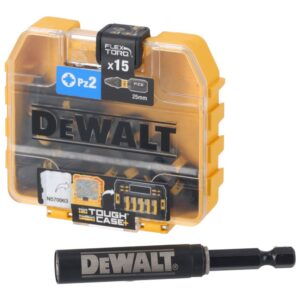 Набор бит DEWALT PZ2, 25 мм HEX, 15 шт. (DT70618T-QZ), арт. DT70618T-QZ