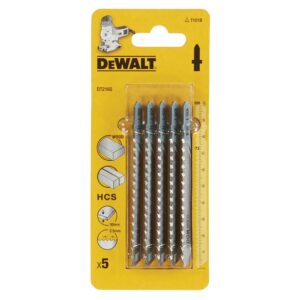 Пилка для лобзика DEWALT DT2165, по дереву из высокоуглеродистой стали, HCS, 100 x 73 x 2.5 x 30 мм, T101B, 5 шт., арт. DT2165-QZ
