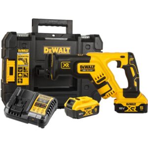 Аккумуляторная сабельная пила DEWALT DCS367P2, 18 В, 2900 ход/мин, 28.6 мм, с 2 АКБ 5 Ач и ЗУ, в кейсе TSTAK (DCS367P2-QW), арт. DCS367P2-QW