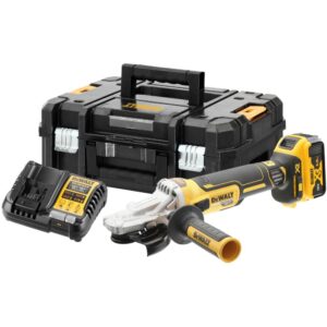 Аккумуляторная угловая шлифмашина DEWALT DCG405FP1, 20 В, 100 мм, 9000 об/мин, с АКБ 5 Ач и ЗУ (DCG405FP1N-A9), арт. DCG405FP1N-A9
