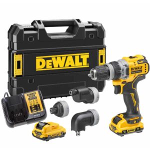 Дрель-шуруповерт DEWALT DCD703L2T, 12 В, 58 Нм, 1500 об/мин, с набором насадок, 2 АКБ 3 Ач и ЗУ, в кейсе TSTAK (DCD703L2T-QW), арт. DCD703L2T-QW