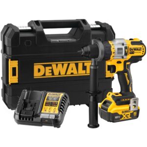 Ударная дрель-шуруповерт DEWALT DCD999P1T, 18/54 В, 2250 об/мин, 38250 уд/мин, с АКБ 5 Ач и ЗУ, в кейсе TSTAK (DCD999P1NT-XJ), арт. DCD999P1NT-XJ