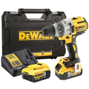 Аккумуляторная дрель-шуруповерт DEWALT DCD991P2, 18 В, 2000 об/мин, с 2 АКБ 5 Ач и ЗУ, в кейсе TSTAK (DCD991P2-QW), арт. DCD991P2-QW