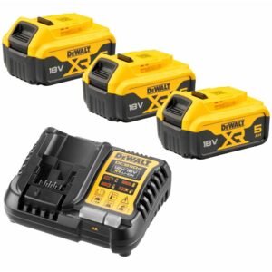 Набор DEWALT DCB1104P3: 3 АКБ DCB184, Li-Ion, 18 В, 5 Ач и зарядное устройство DCB1104, 12/18 В, 4 A (DCB1104P3-QW), арт. DCB1104P3-QW