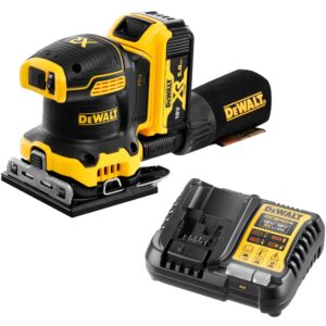 Аккумуляторная плоскошлифовальная машина DEWALT DCW200P1, 18 В, 13500 кол/мин, с АКБ 5 Ач и ЗУ (DCW200P1N-XJ), арт. DCW200P1N-XJ