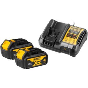 Набор DEWALT DCB1104M2: 2 АКБ DCB182, Li-Ion, 18 В, 4 Ач и зарядное устройство DCB1104, 12/18 В, 4 A (DCB1104M2-QW), арт. DCB1104M2-QW