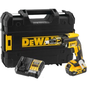 Аккумуляторный ленточный шуруповерт DEWALT DCF620P1T, 18 В, 30 Нм, 4400 об/мин, с АКБ 5 Ач и ЗУ, в кейсе TSTAK (DCF620P1NT-QW), арт. DCF620P1NT-QW