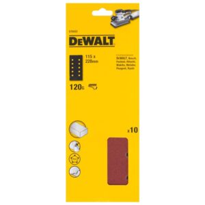 Шлифлисты перфорированные DEWALT DT8552, 115 x 228 мм, 120G, 10 шт., арт. DT8552-QZ