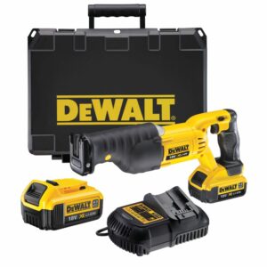 Аккумуляторная сабельная пила DEWALT, 18 В, 2950 ход/мин, c 2 АКБ 4 Ач и ЗУ, в кейсе, DCS380M2, арт. DCS380M2-QW