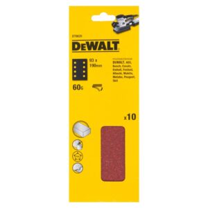 Шлифлисты перфорированные DEWALT DT8620, 93 x 190 мм, 60G, 10 шт., арт. DT8620-QZ